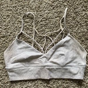 alo white marble bralette